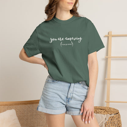 You are amazing (Now go away) T-shirt