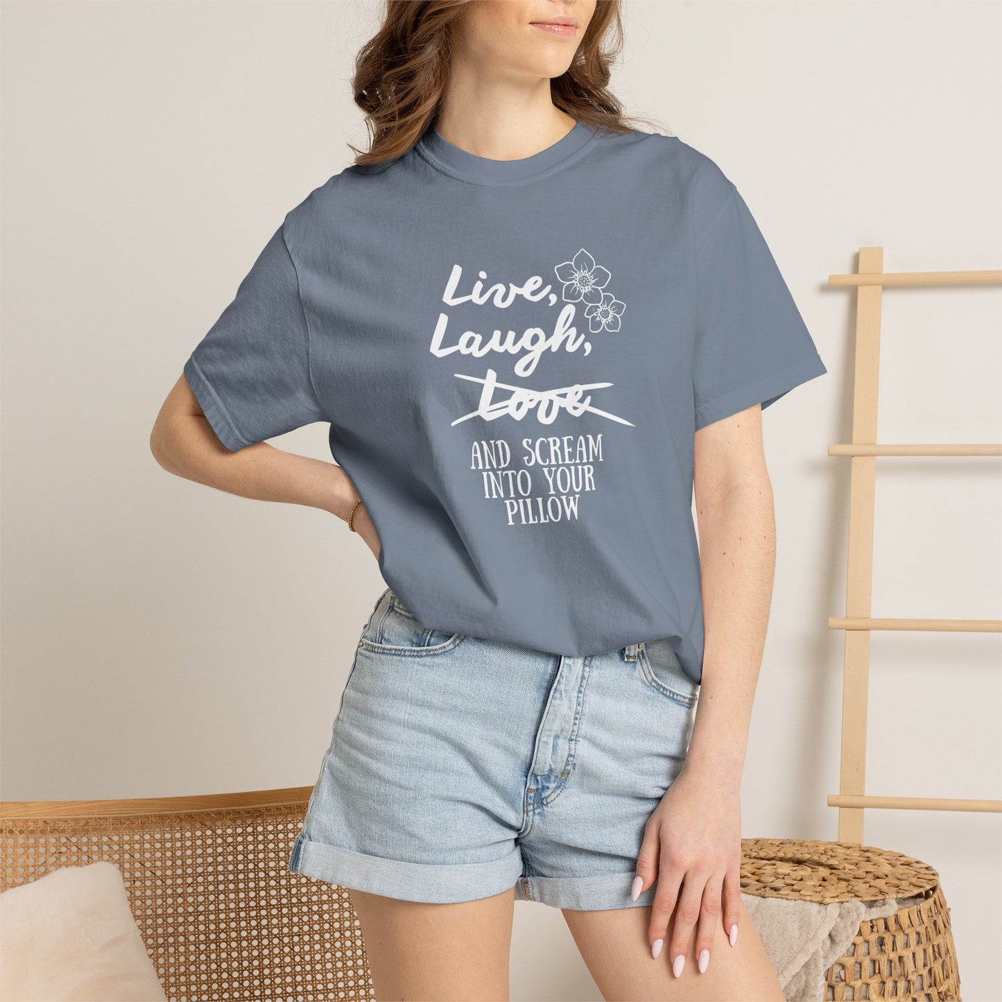 Live Laugh and scream into your pillow T-shirt