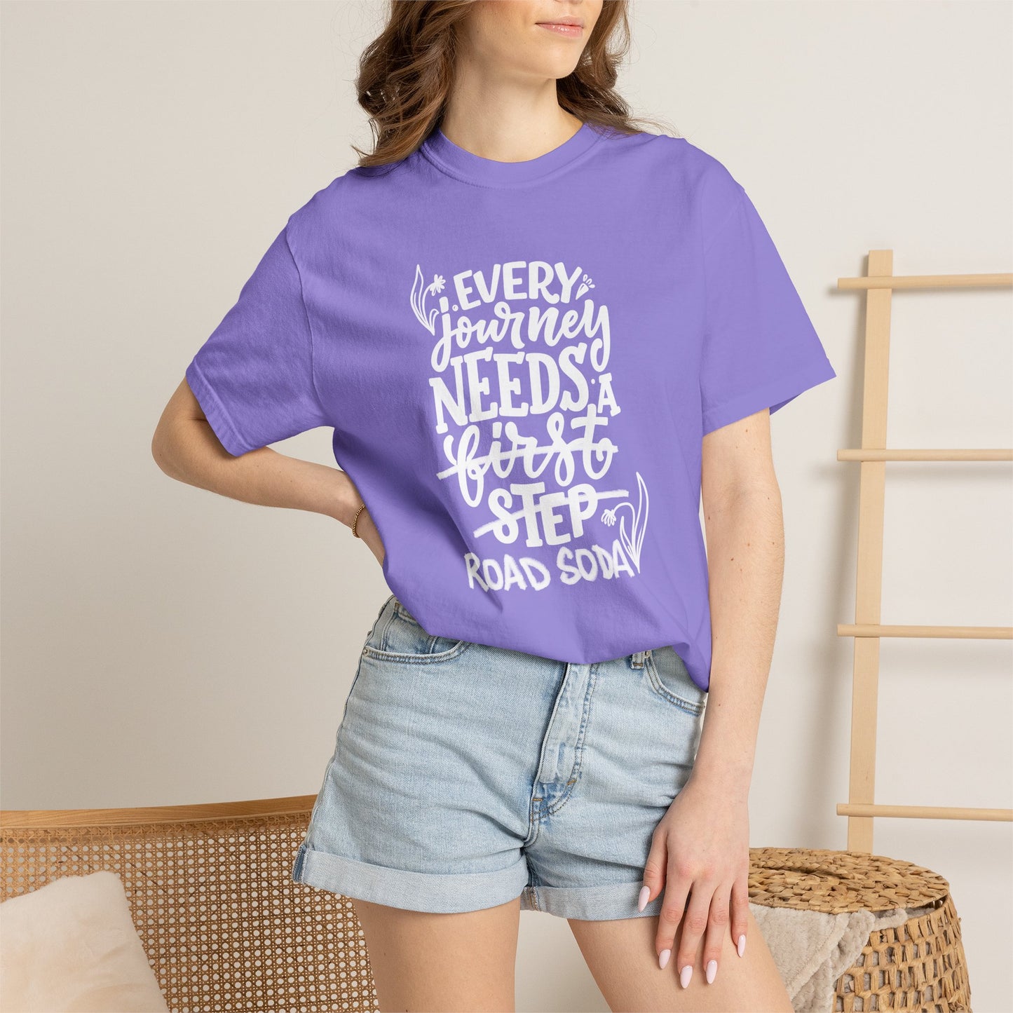 Every journey needs a road soda T-shirt