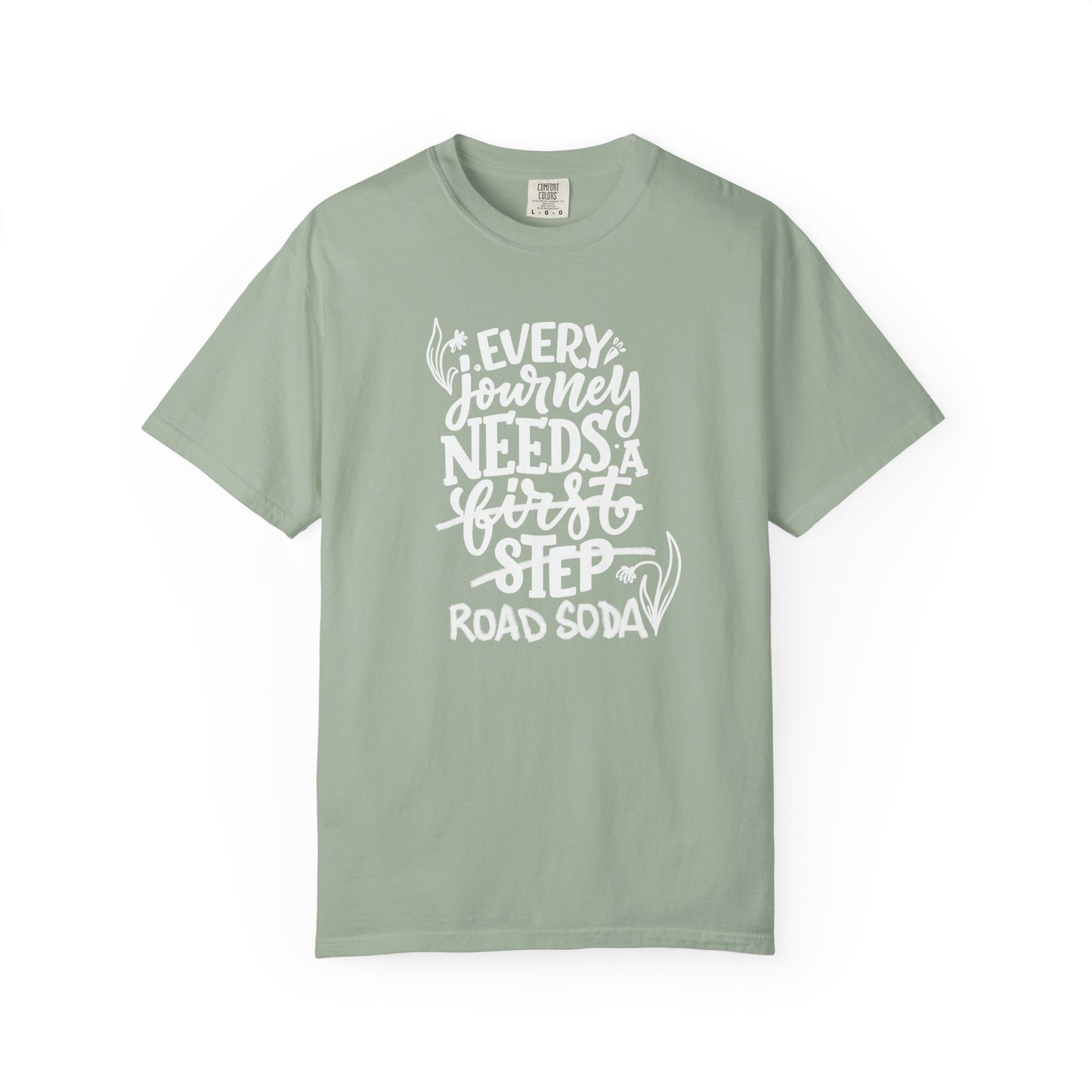 Every journey needs a road soda T-shirt