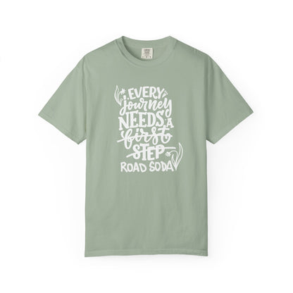 Every journey needs a road soda T-shirt