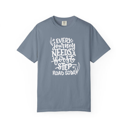 Every journey needs a road soda T-shirt