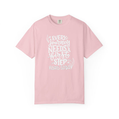 Every journey needs a road soda T-shirt