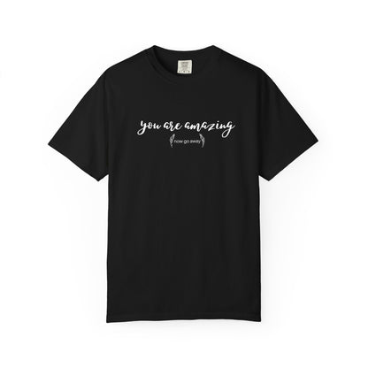 You are amazing (Now go away) T-shirt