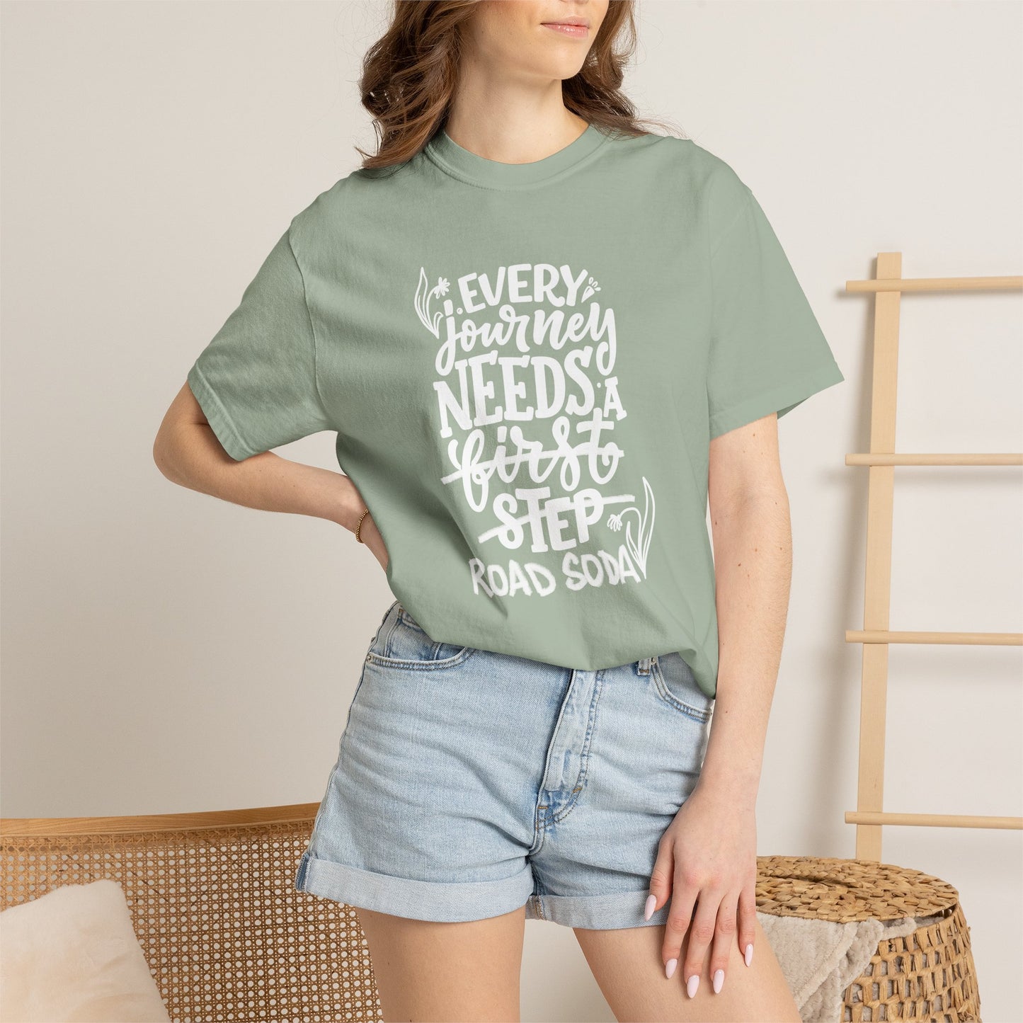 Every journey needs a road soda T-shirt