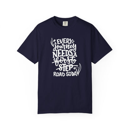 Every journey needs a road soda T-shirt