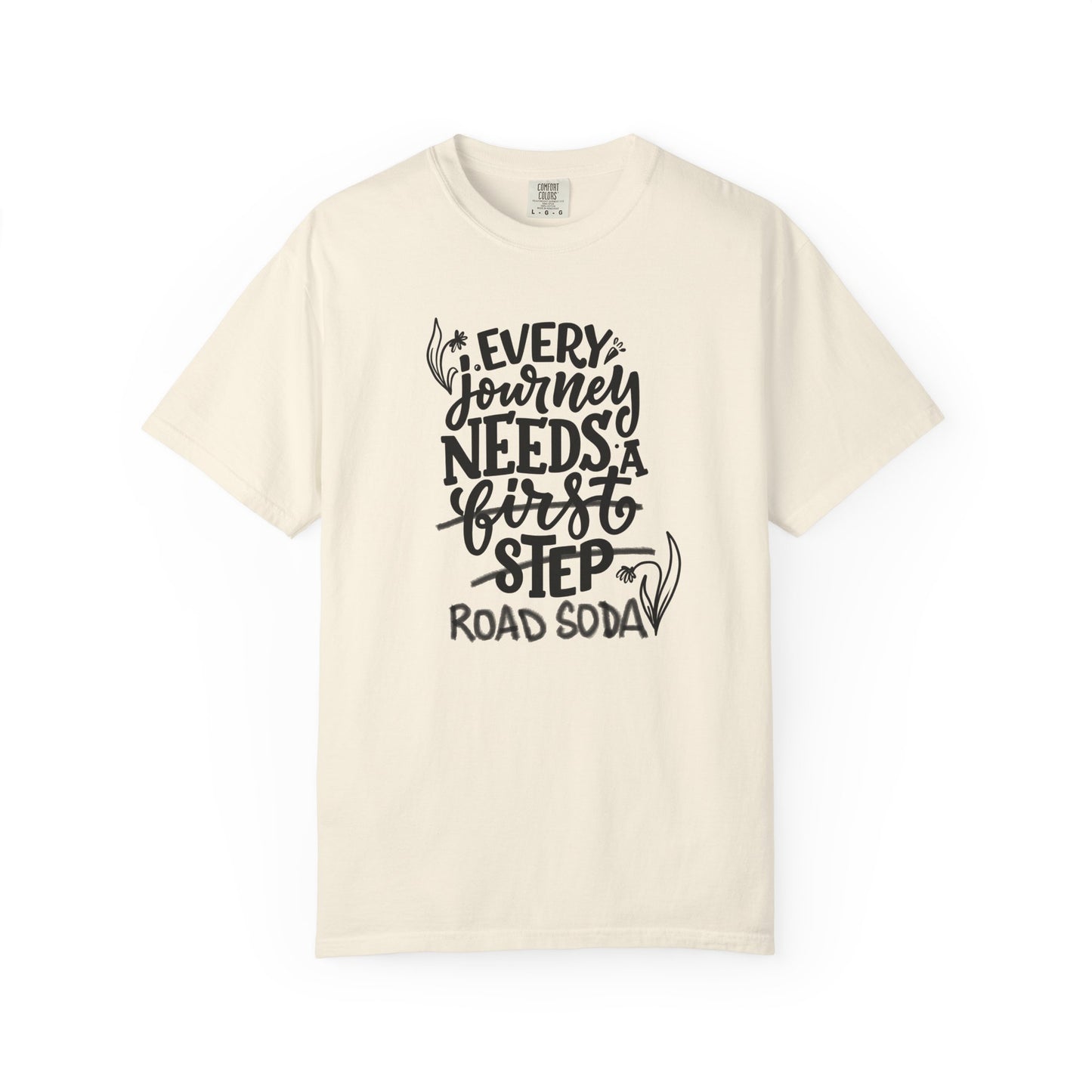 Every journey needs a road soda T-shirt