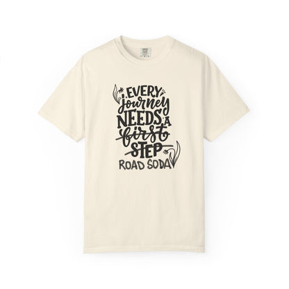 Every journey needs a road soda T-shirt