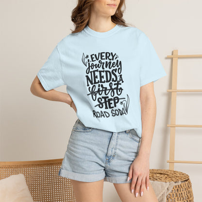 Every journey needs a road soda T-shirt