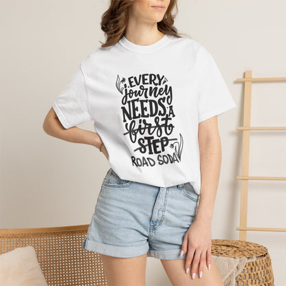 Every journey needs a road soda T-shirt