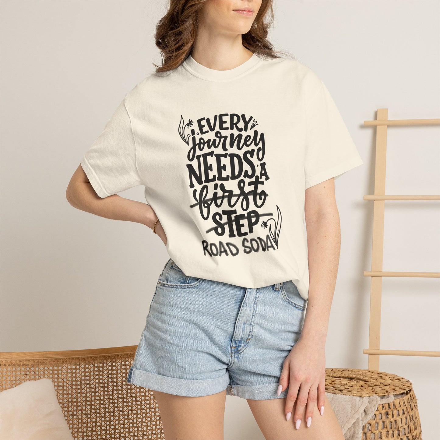 Every journey needs a road soda T-shirt