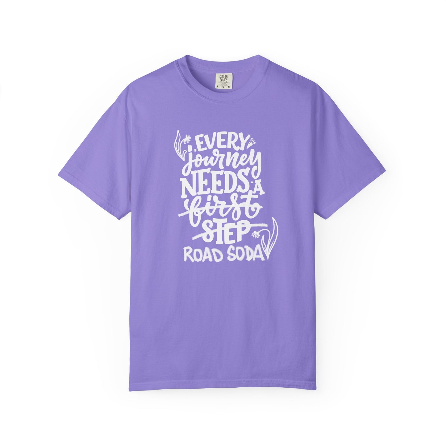 Every journey needs a road soda T-shirt