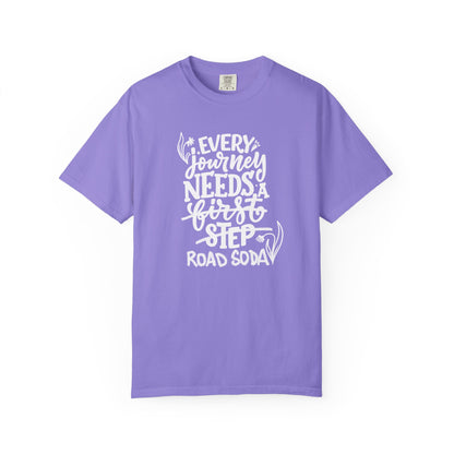 Every journey needs a road soda T-shirt
