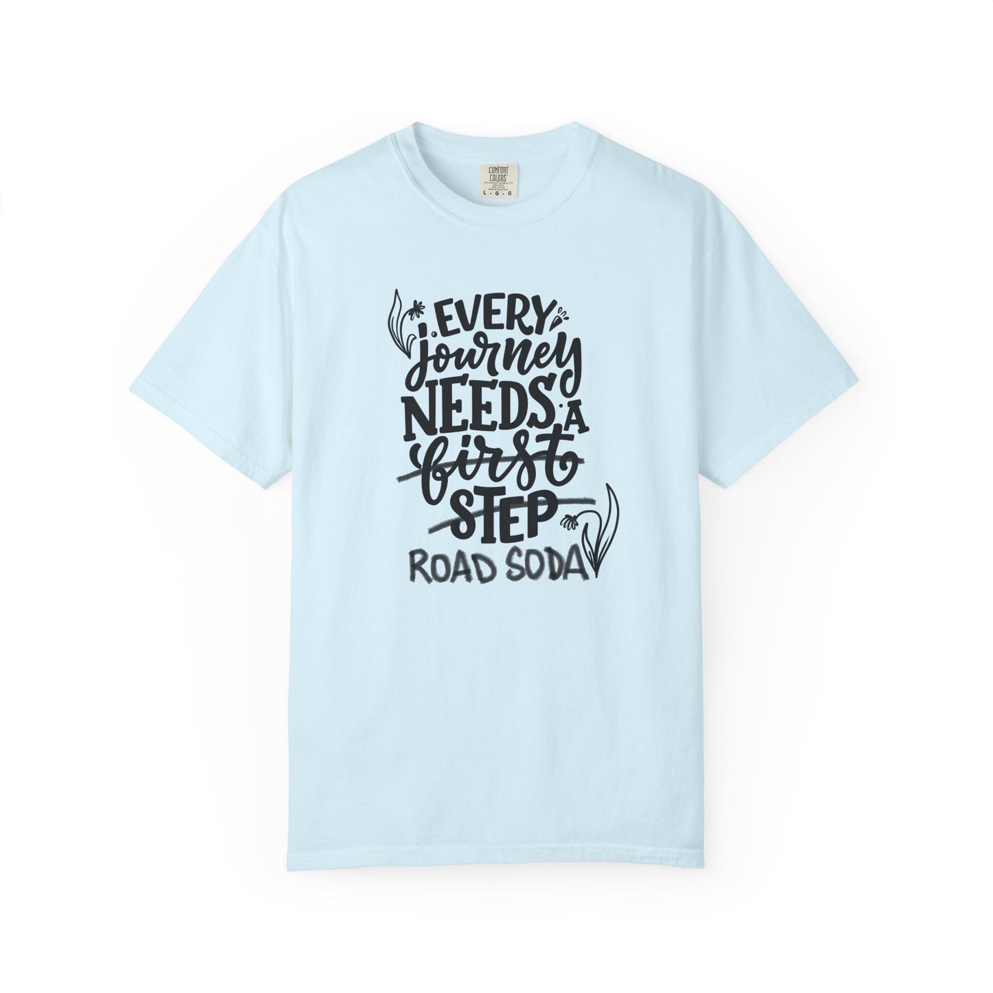 Every journey needs a road soda T-shirt