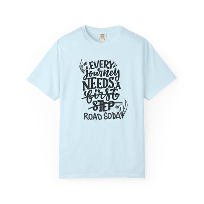 Every journey needs a road soda T-shirt