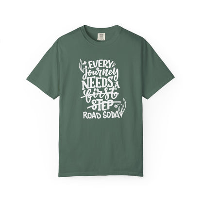 Every journey needs a road soda T-shirt