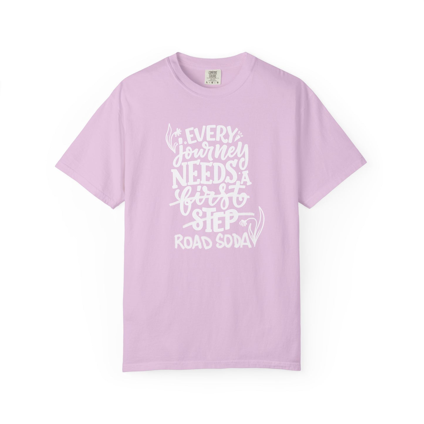 Every journey needs a road soda T-shirt